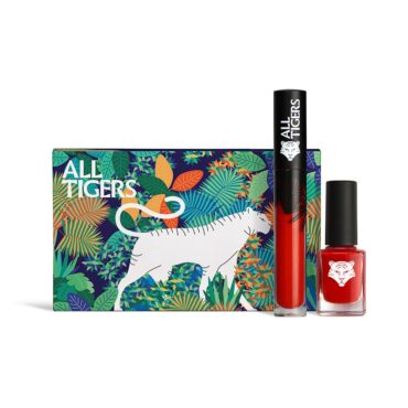 All Tigers Set Ruj 8 ml + Lac Unghii Natural & Vegan 11 ml Duo Red