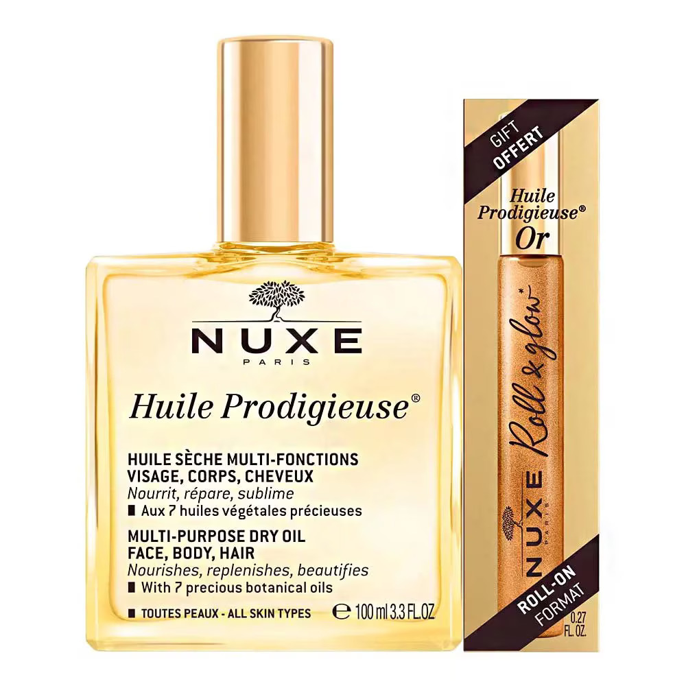 Nuxe Huile Prodigieuse Set 100 ml + HP Or Roll-On 8 ml