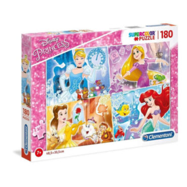 Joc creativ-educativ Clementoni, SuperColor, Disney Princess, Puzzle, 29294, For Girls, 7+ years, 180 pcs