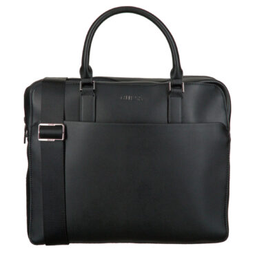 Geanta Guess, Scala, Ecological leather, Textile Briefcase, Computer, Black, 36 x 29 x 9 cm, For Men