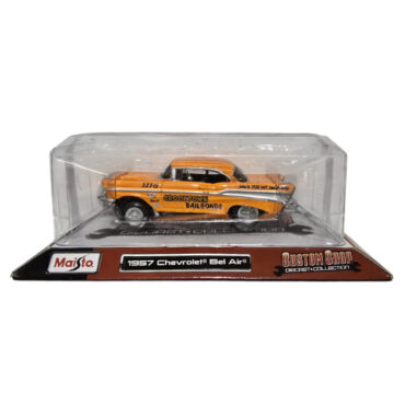 Masinuta  Maisto, Custom Shop Diecast, 1957 Chevrolet Bel Air, Toy Car, Orange, 3+ years