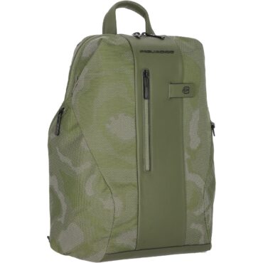 Rucsac Piquadro, Brief 2, Nylon And Leather, TEXTIL, Green, Laptop And iPad Compartment, For Men, 30 x 41 x 13 cm