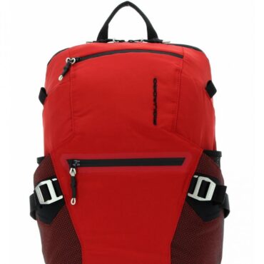 Rucsac Piquadro, Modular, Nylon, TEXTIL, Red, Laptop And iPad Compartment, Unisex