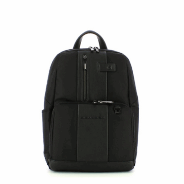 Rucsac Piquadro, Brief 2, Nylon And Leather, TEXTIL, Black, Laptop And iPad Compartment, CA3214BR2, For Men, 39 x 29 x 15 cm