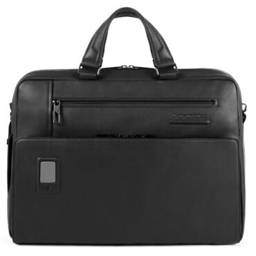 Geanta Piquadro, Akron, Leather, Leather Briefcase, With Ipad Compartment, CA5109AO/N, Black, For Men