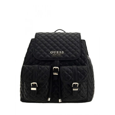 Rucsac Guess, Adam Flap, Ecological leather, TEXTIL, Black, For Women