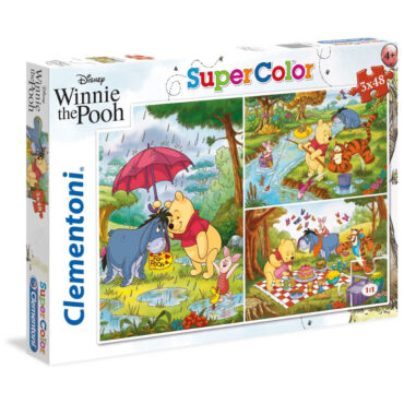Joc creativ-educativ Set Trio, Clementoni, SuperColor, Winnie The Pooh, Puzzle, Unisex, 4+ years, 3x48 pcs