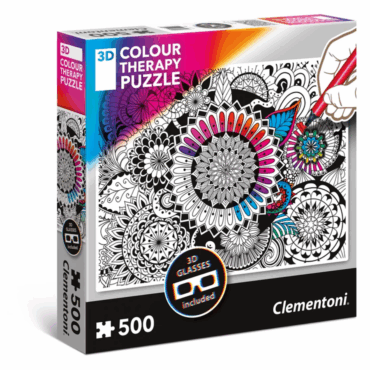 Joc de constructie Clementoni, Colour Therapy 3D, JOCURI DE CONSTRUCTIE, Unisex, 500 pcs
