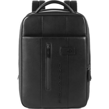 Rucsac Piquadro, Urban, PIELE, Black, Laptop And iPad Compartment, CA4841UBOO-N, Unisex, 26.5 x 38 x 10 cm