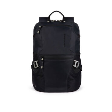 Rucsac Piquadro, PQM, Polyester, TEXTIL, Black, Laptop Compartiment, Unisex, 27 x 37 x 7 cm