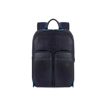 Rucsac Piquadro, Blue Square, Leather, PIELE, Blue, Laptop Compartiment, CA5575B2V, For Men