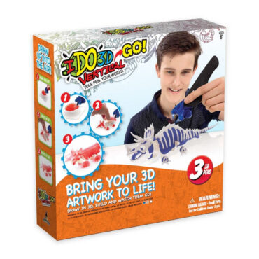 Joc creativ-educativ Ido3D, Bring Your 3D Artwork To Life, 3 Color Change Vertical Pens, Drawing Playset, PENTRU BAIETI, 8+ years